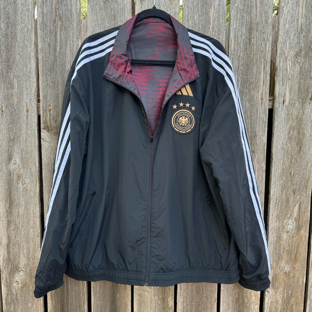 Adidas Germany National Team Aeroready Reversible Anthem Zip Jacket Size XL